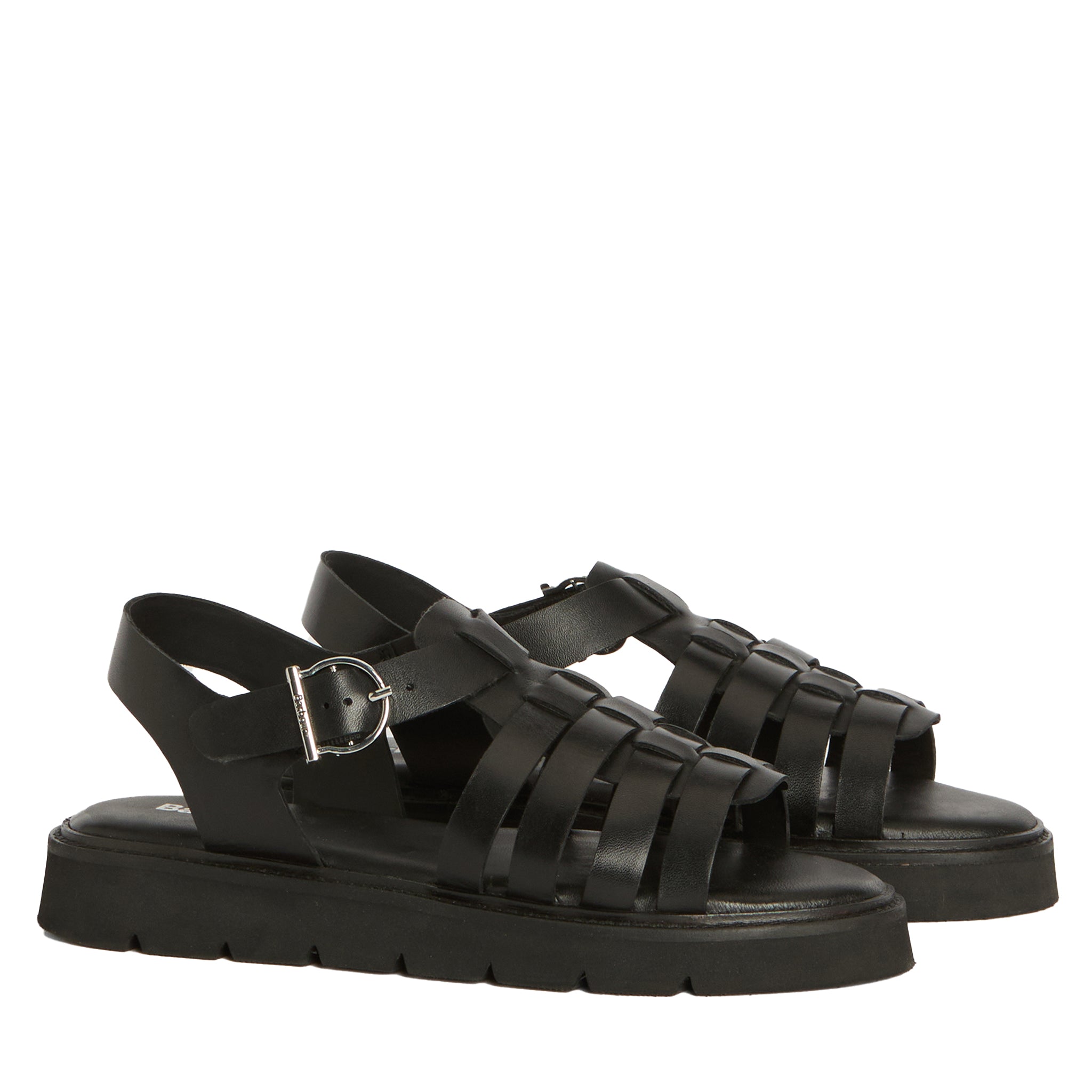 Womens Barbour Black Otterburn Sandals