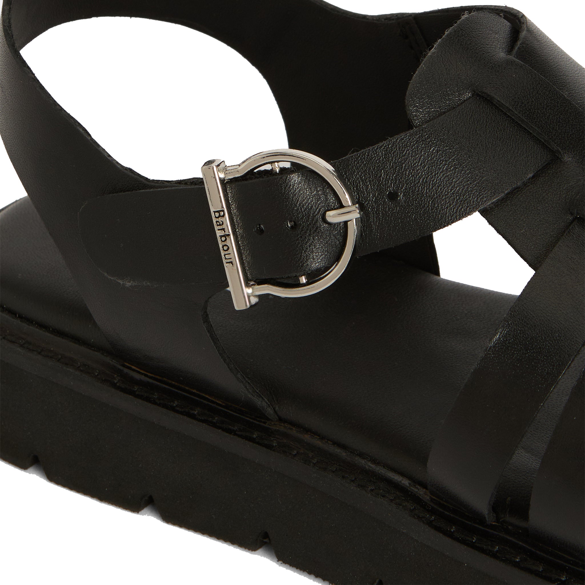 Womens Barbour Black Otterburn Sandals