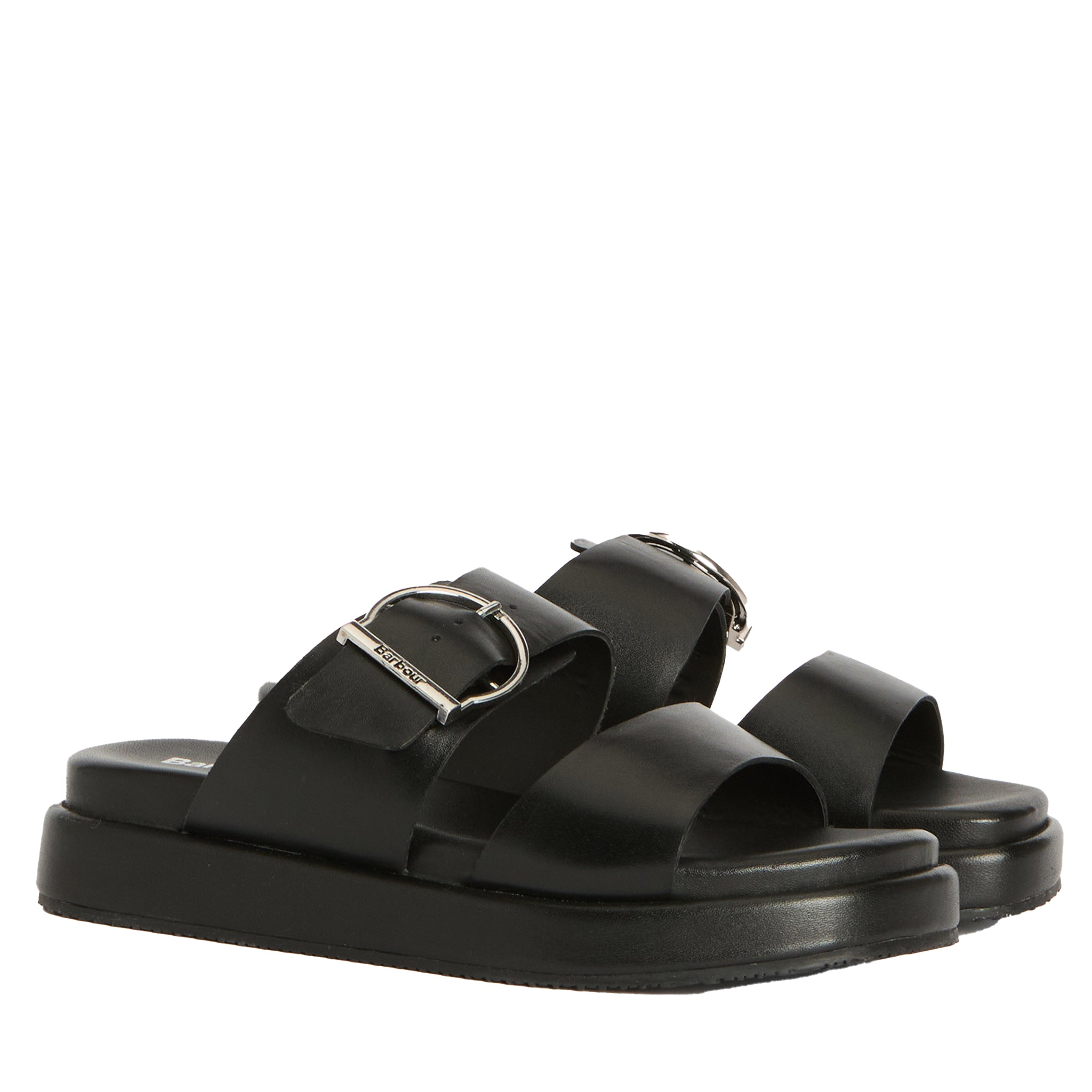 Womens Barbour Black Adele Sandals