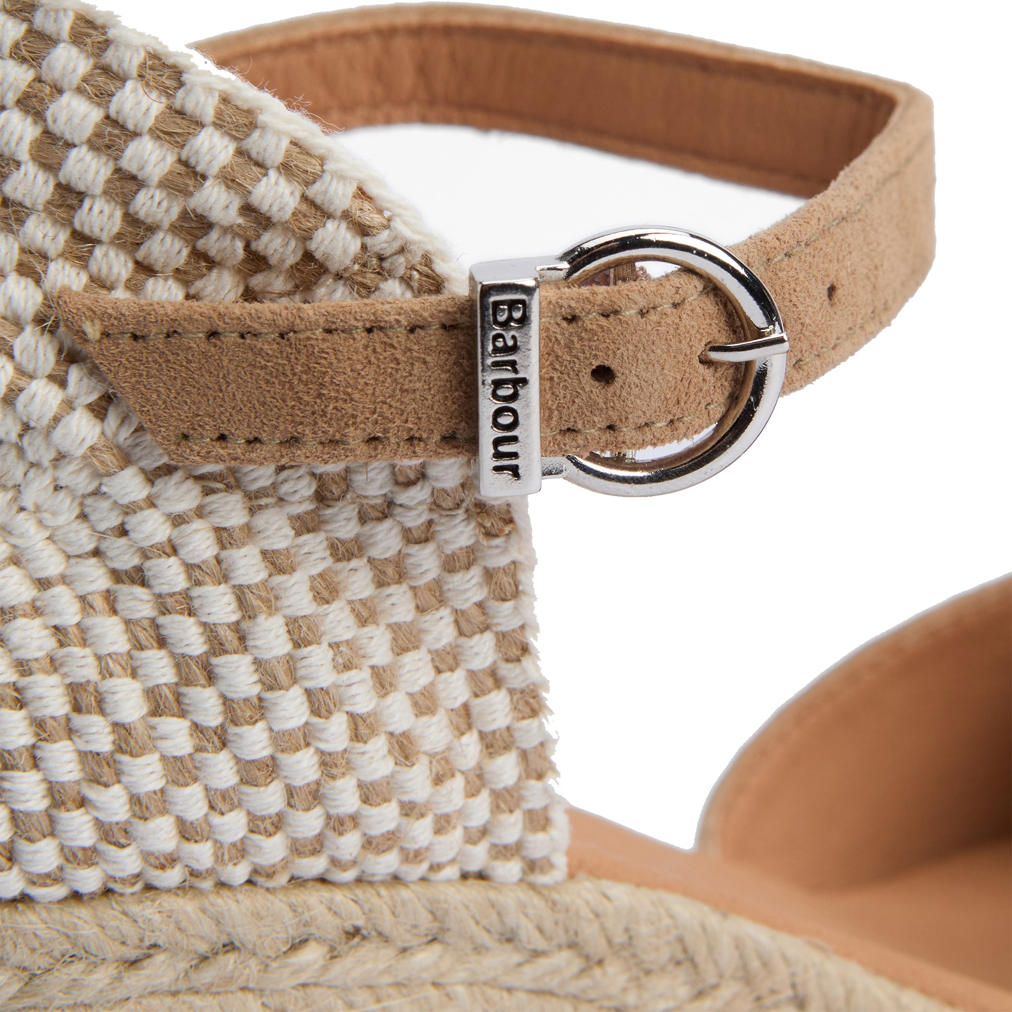 Womens Barbour Tan Suede Elder Espadrille Wedges