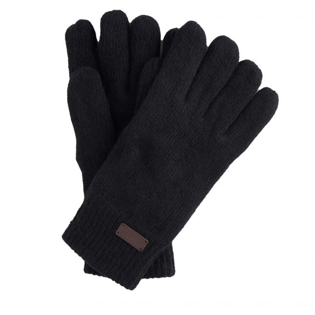 Mens Black Carlton Knitted Gloves