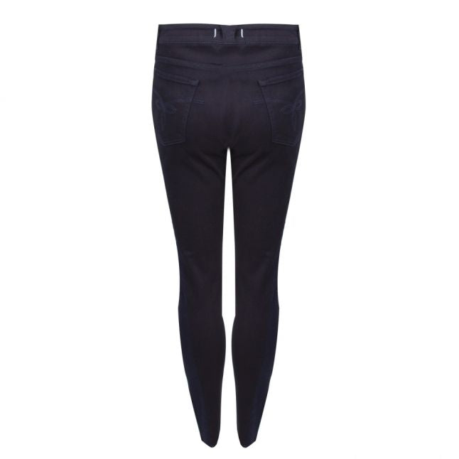 Womens Dark Blue Meki Two Tone Panel Skinny Jeans