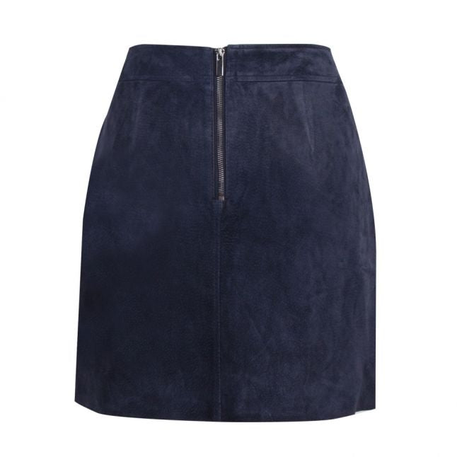 Womens Navy Visusa Suede Skirt