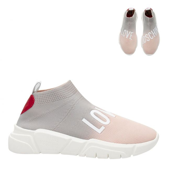 Womens Pink Ombre Knit Trainers