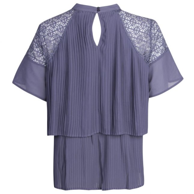 Womens Blue Vimirena Pleated Top