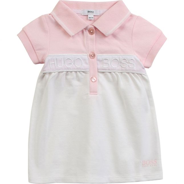 Baby Pink Embroidered Logo Polo Dress