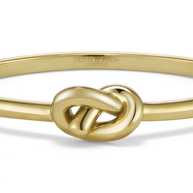 Womens	Gold Lovers Knot Bangle