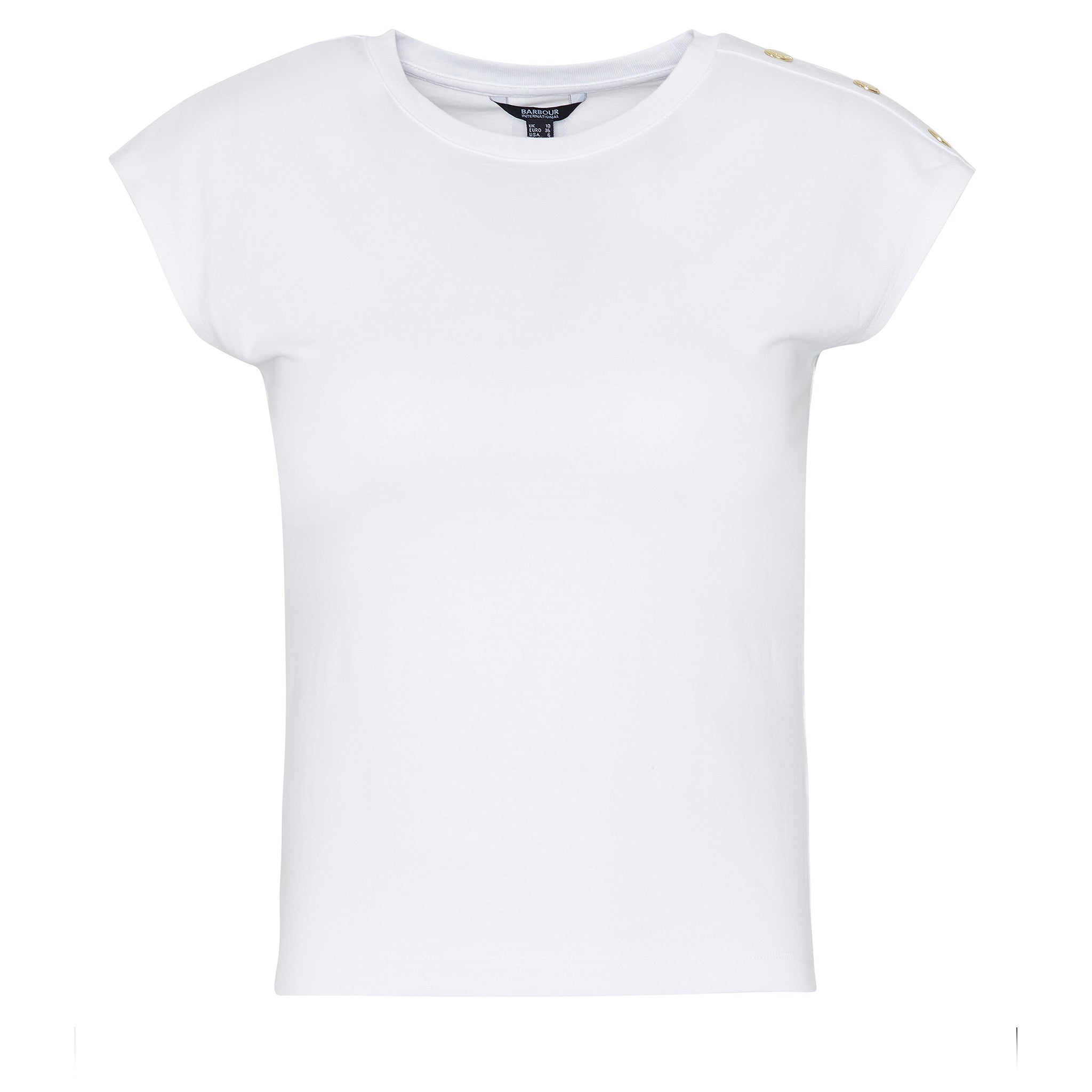 Womens Barbour International White Priya S/s T Shirt