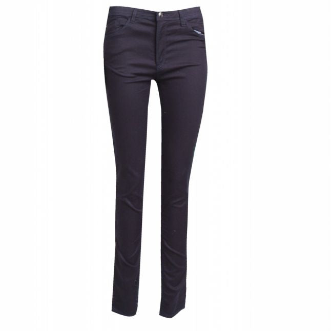 Womens Dark Blue J28 Mid Rise Skinny Fit Jeans