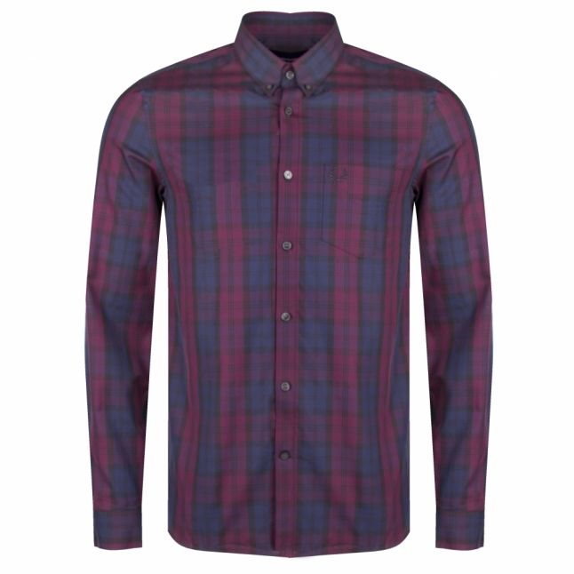 Mens Mahogany Winter Tartan L/s Shirt