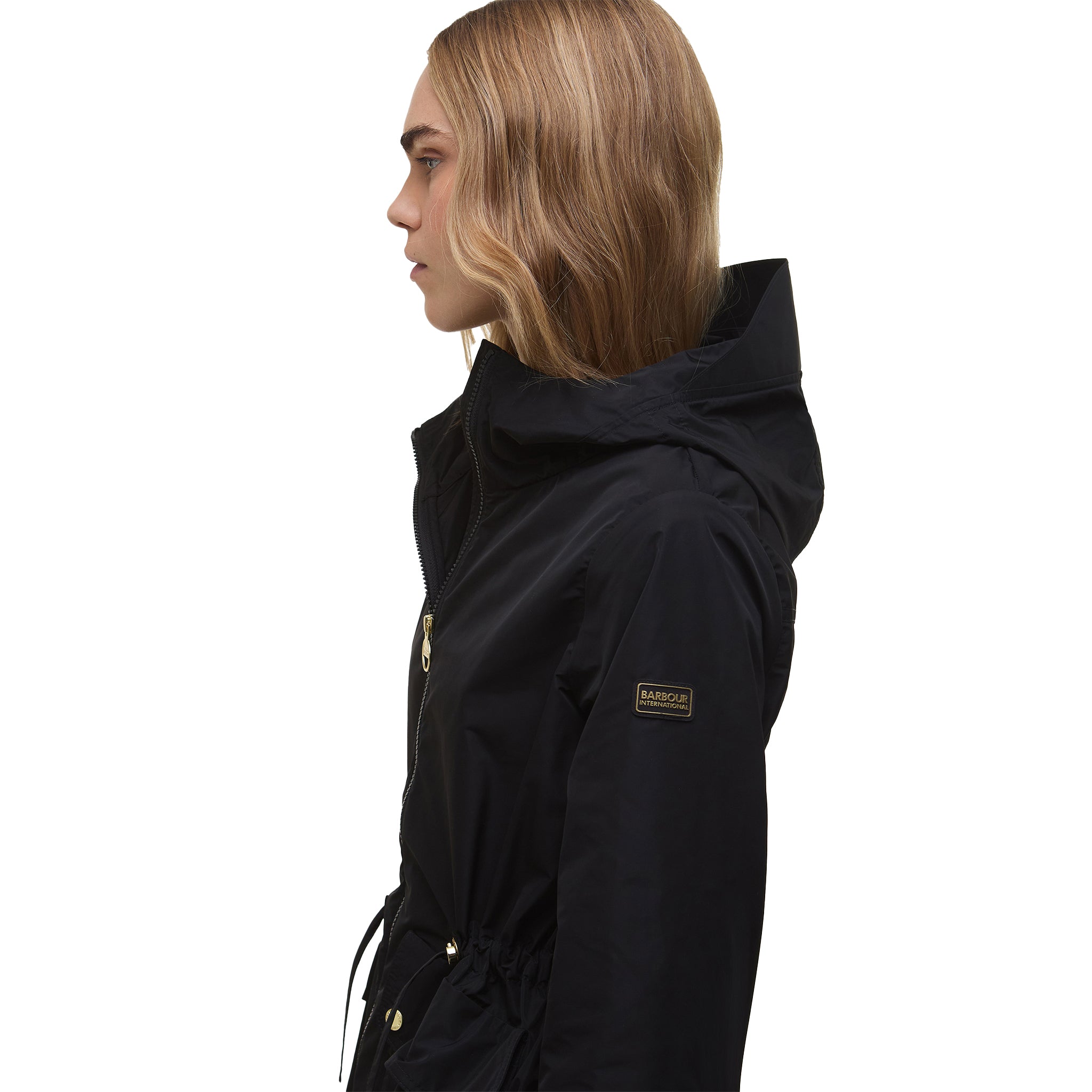 Womens Barbour International Black Piper Showerproof Jacket