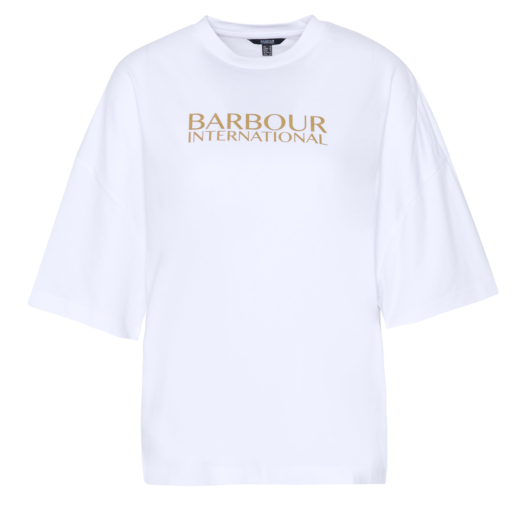 Womens Barbour International White Dakota S/s T Shirt