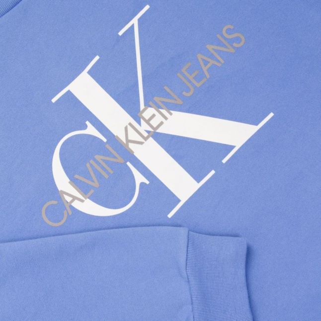 Womens Regatta Blue Monogram Logo Crew Sweat Top