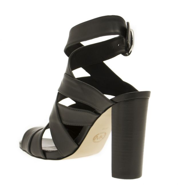 Womens Black Alana Heeled Sandals