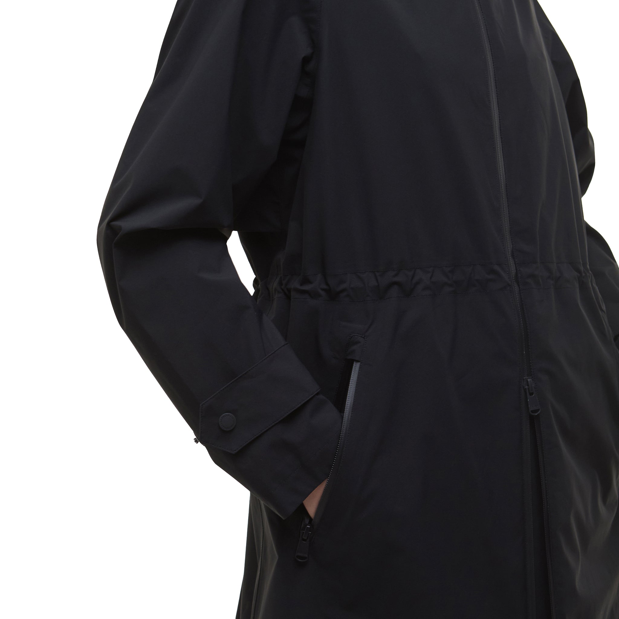 Womens Barbour International Black Longline Kyra WP Coat