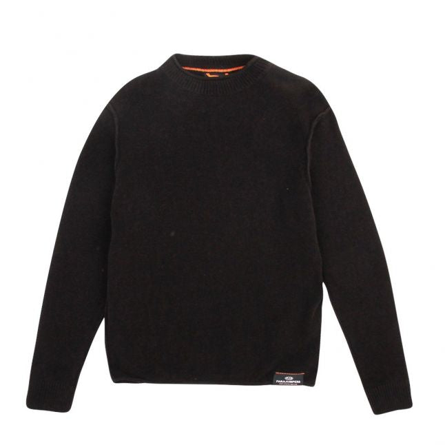 Boys Black Braw Chenille Knitted Jumper