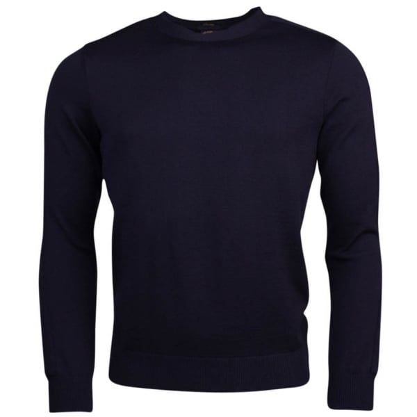 Paul & Shark Mens Navy Crew Knit Shark Fit Jumper