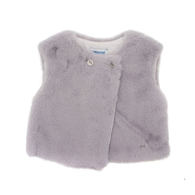 Infant Grey Faux Fur Gilet