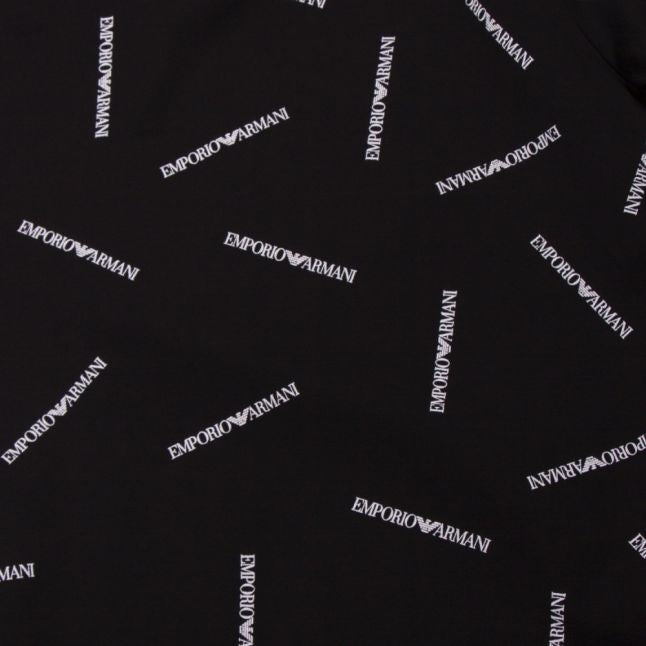 Mens Black Logo Print S/s T Shirt