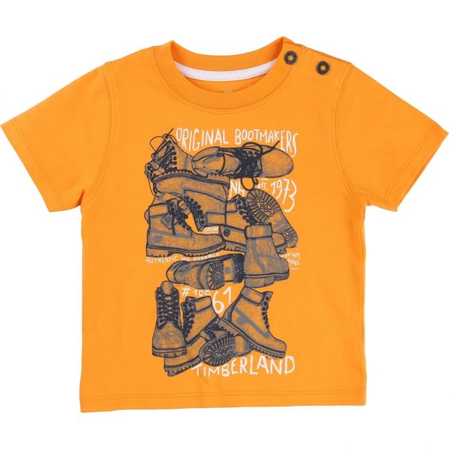 Boys Light Mango Boot Print S/s Tee Shirt