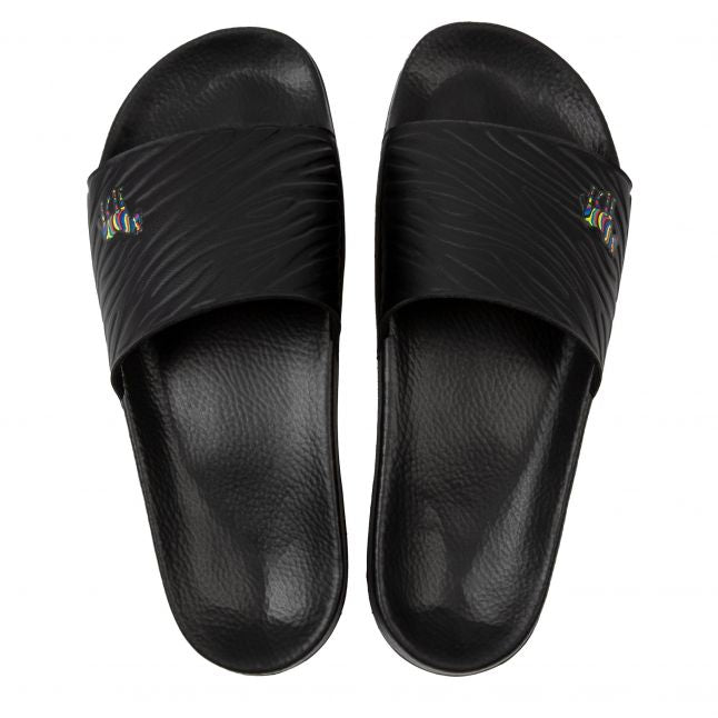 Mens Black Nyro Zebra Slides