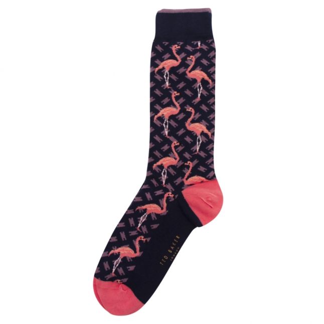 Mens Navy Vaar Flamino Print Socks