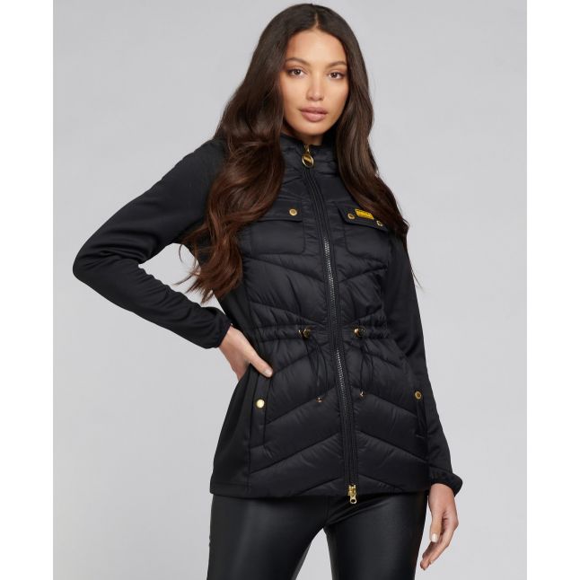 Womens Black Cookstown Hybrid Sweat Jacket