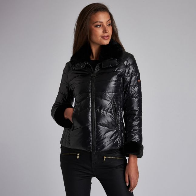 Womens Black Premium Hyde Quilted Jacket