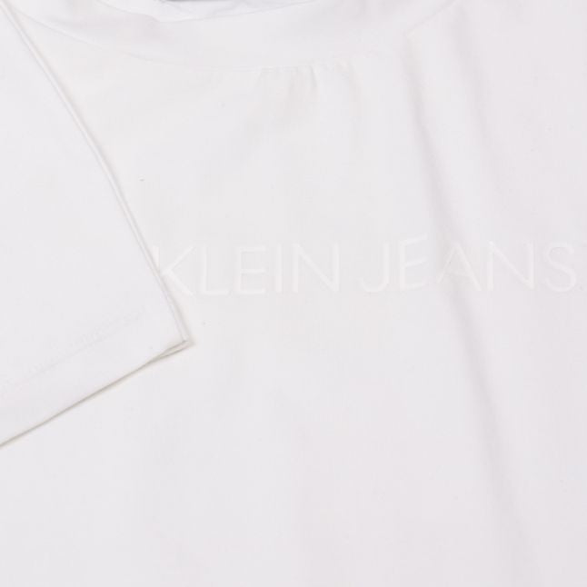 Womens Bright White Institutional Vinyl Logo S/s T Shirt