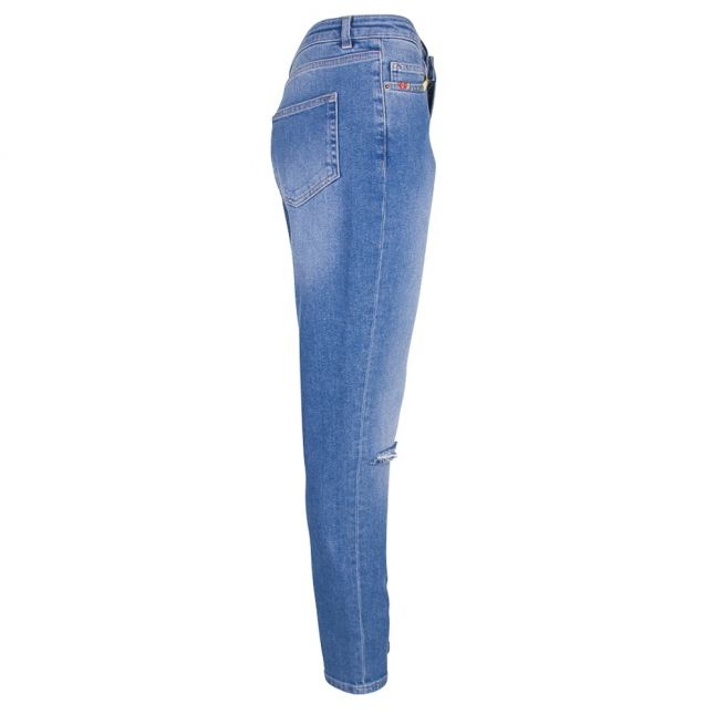 Womens Vintage Wash Ash Denim Pin Up Jeans