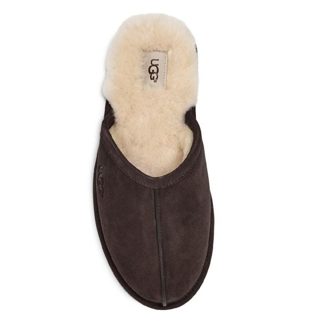 Mens Espresso Scuff Slippers