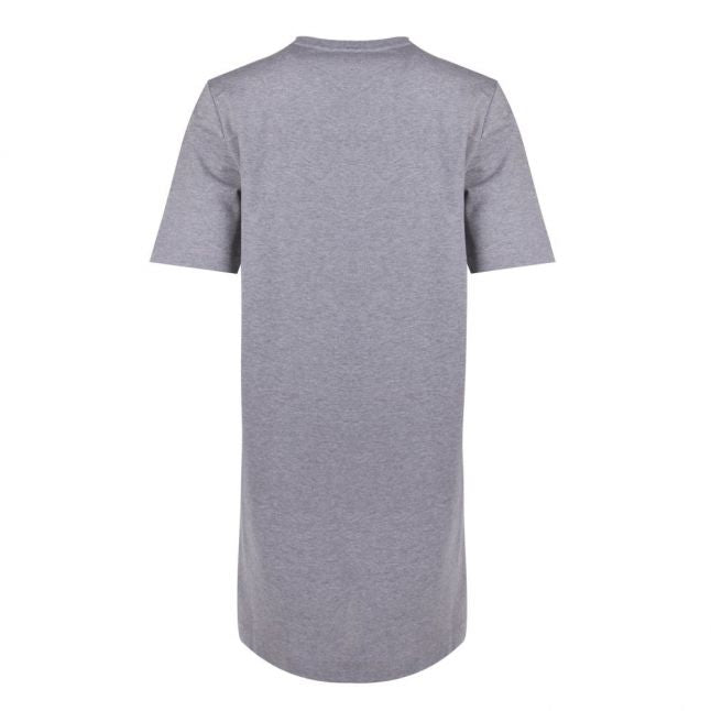 Womens Grey Melange Logo Box Metallic Dress