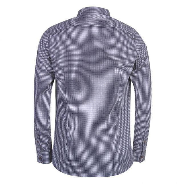 Mens Navy Jenkins Geo L/s Shirt