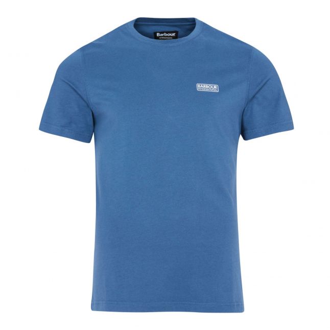 Mens Mid Blue Small Logo S/s T Shirt