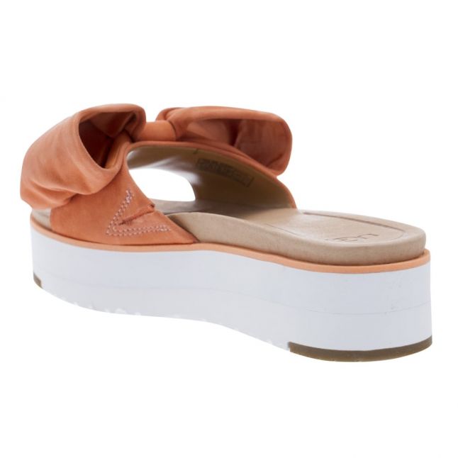 Womens Vibrant Coral Joan Flatform Sandals