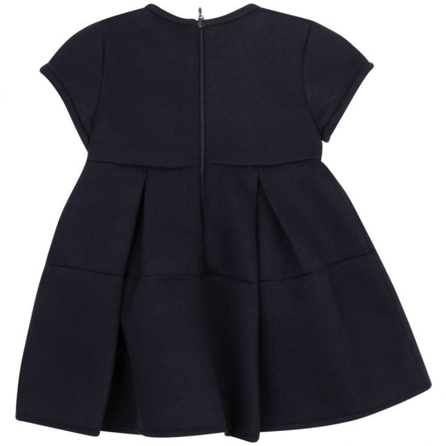 Infant Navy Bow Pleated Dress