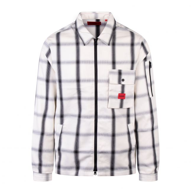 Mens Off White Emmond Check Zip Overshirt