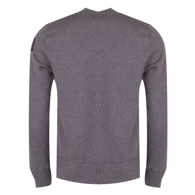 Mens Black Melange Caleb Crew Sweat Top