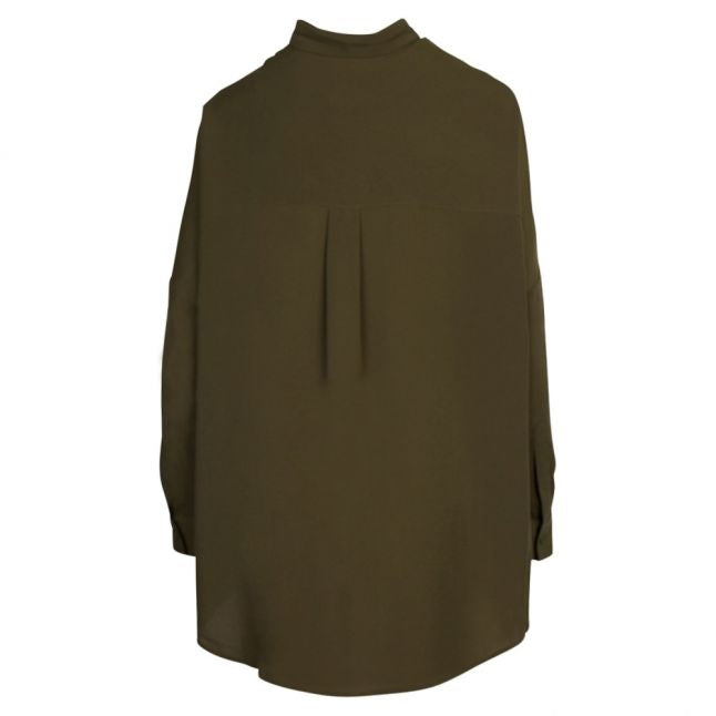 Womens Cactus Crepe Light Pocket Oversized Blouse