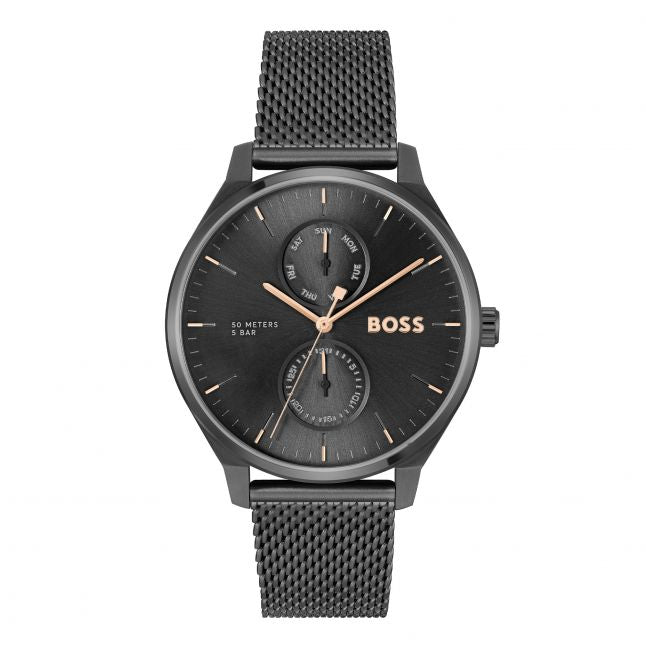 Mens Black Tyler Mesh Watch