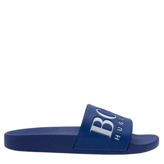 Mens Medium Blue Solar Slide Logo Slides