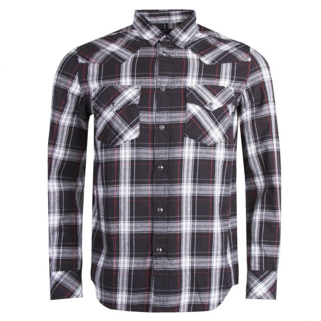 Mens Black S-East-Long-C Check L/s Shirt