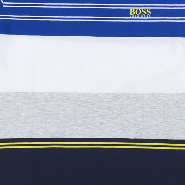 Boys Blue Multi Stripe Block S/s T Shirt