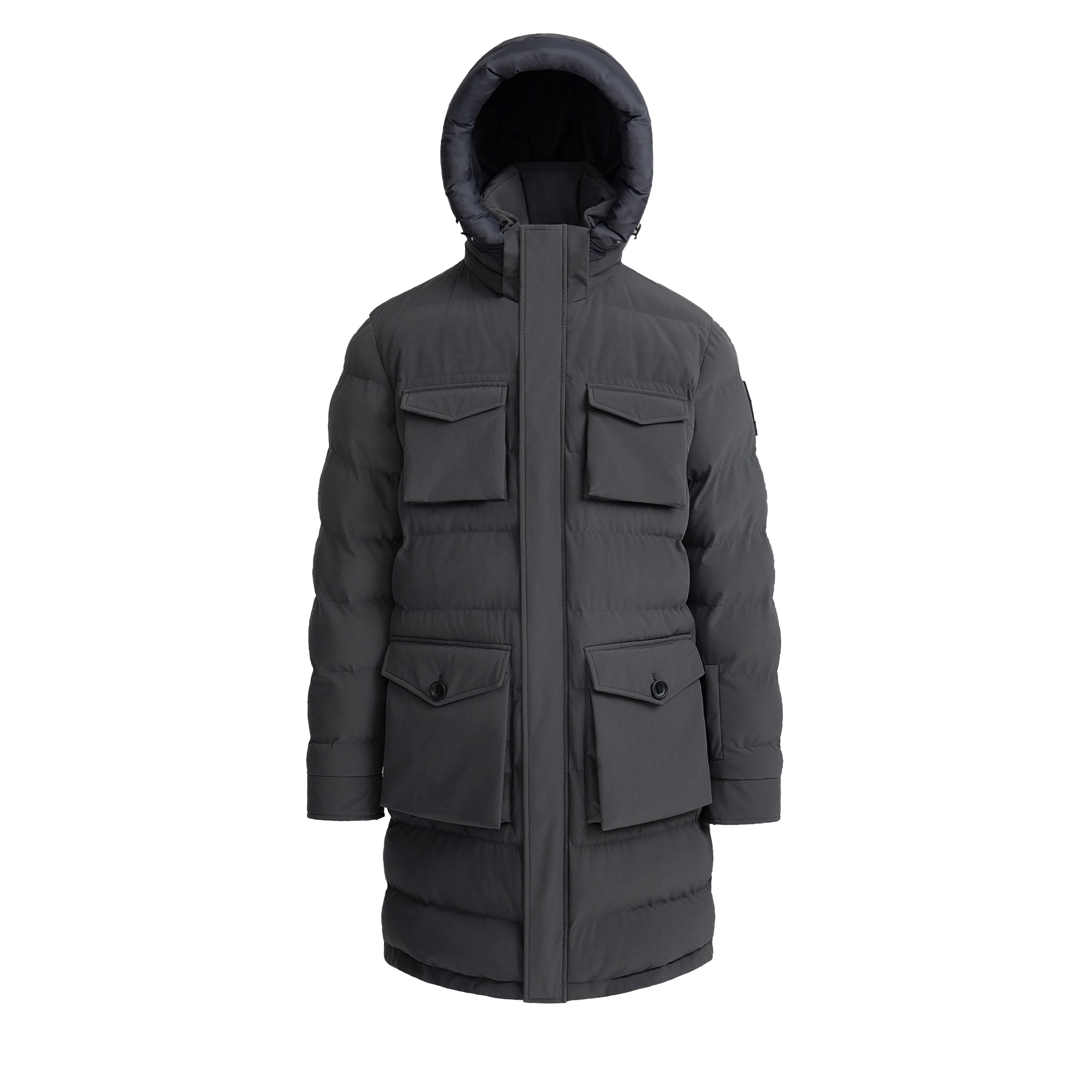 Mens Sandbanks Charcoal Branksome Padded Coat