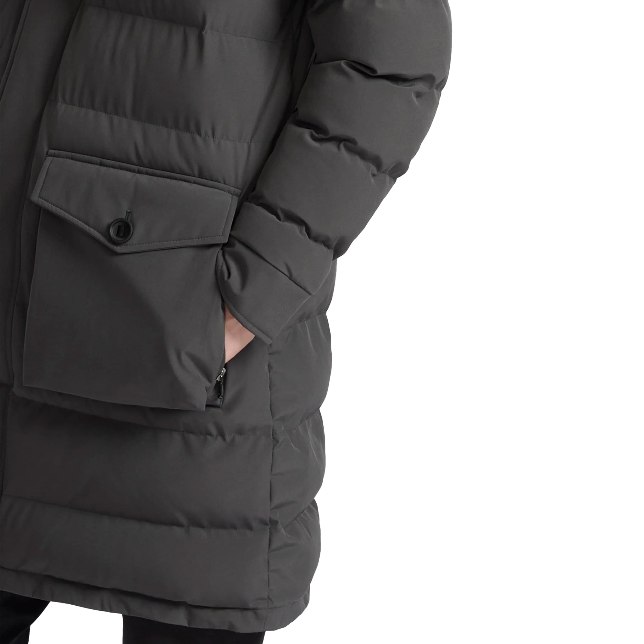 Mens Sandbanks Charcoal Branksome Padded Coat