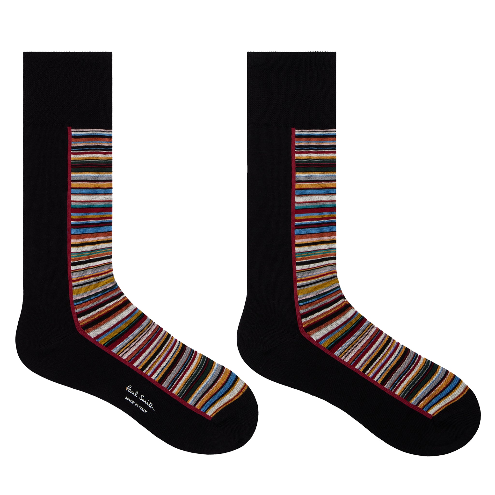 Mens Paul Smith Multi Half Signature Stripe Socks