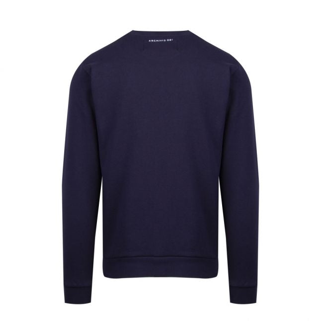 Mens Navy Heritage Logo Sweat Top