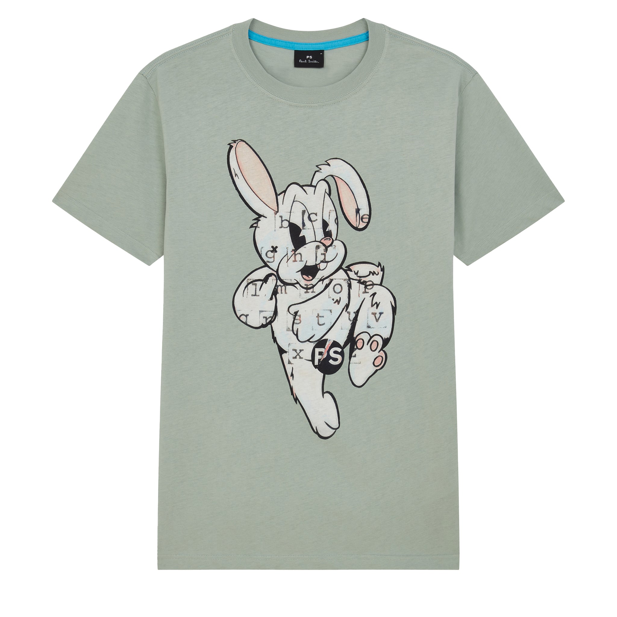 Mens Paul Smith Pastel Green Bunny Regular Fit S/s T Shirt