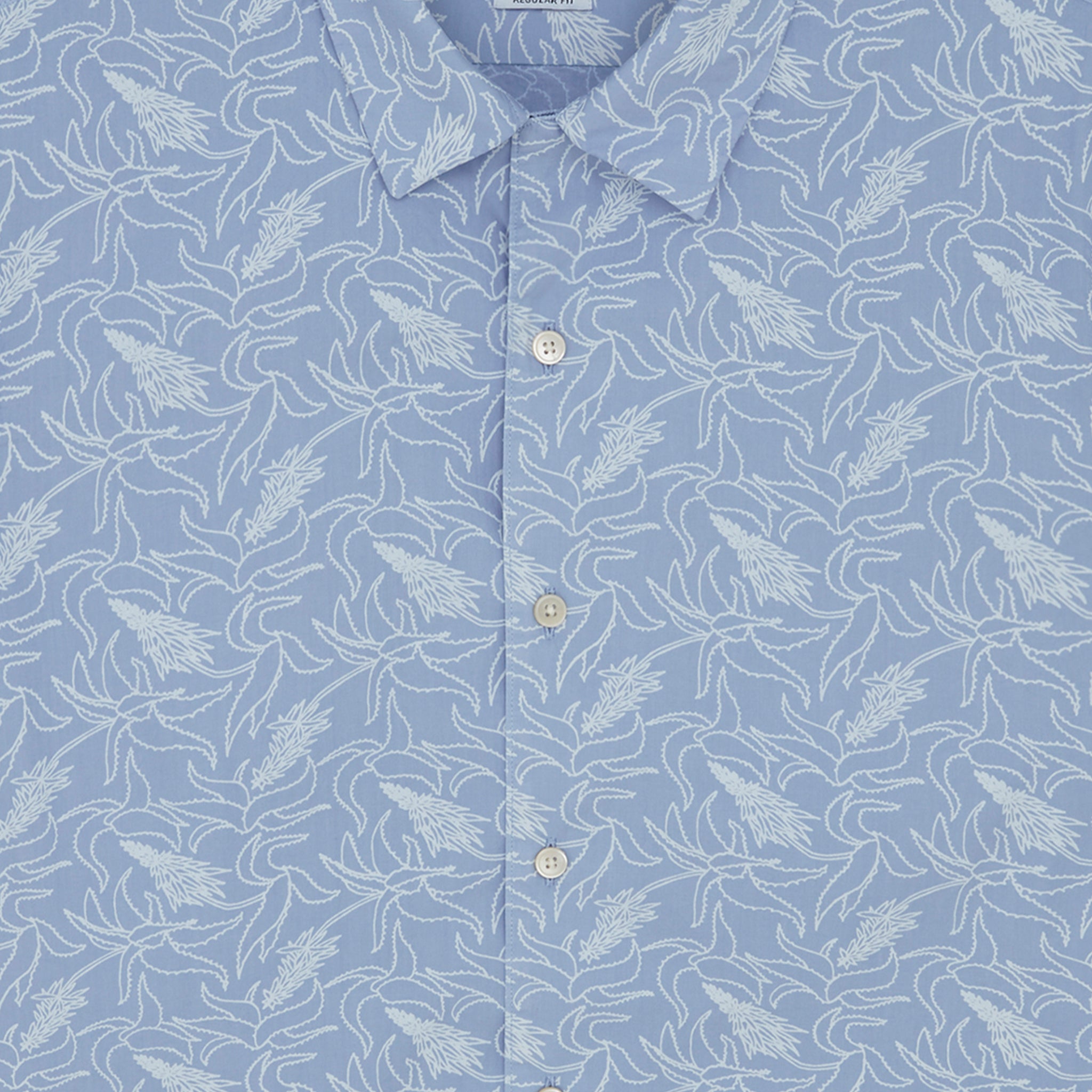 Mens Paul Smith Light Blue Printed Regular Fit S/s Shirt