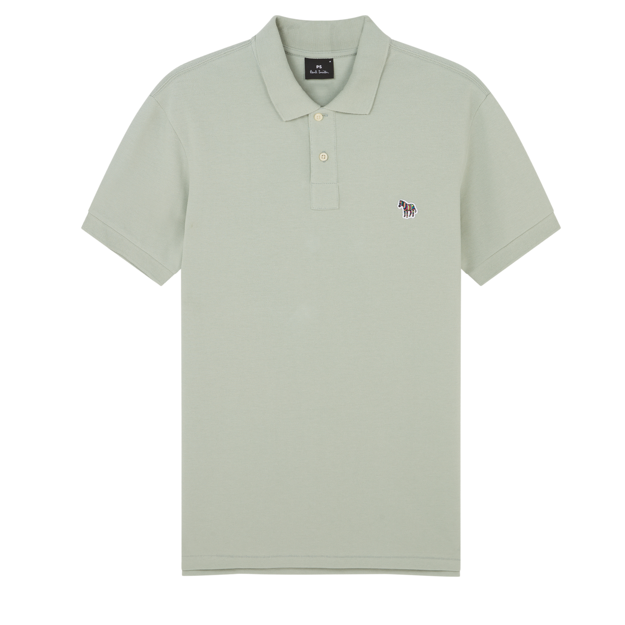 Mens Paul Smith Pastel Green Zebra Regular Fit S/s Polo